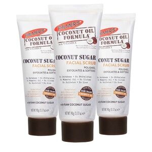 Palmer's Coconut Oil Formula Coconut Sugar Facial Scrub - White 3 pack 3.17oz